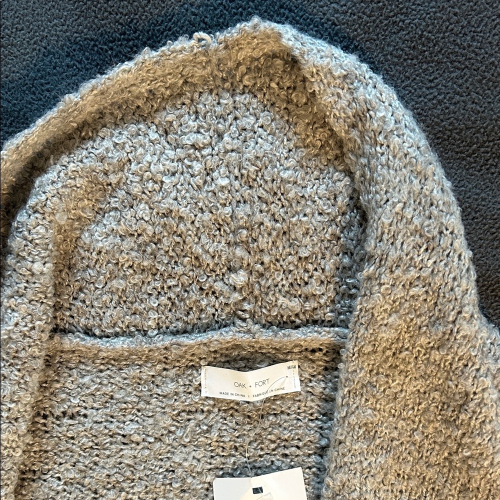 Cozy Gray Knit Cardigan - Picture 8 of 10